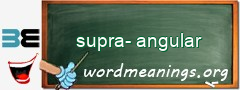 WordMeaning blackboard for supra-angular